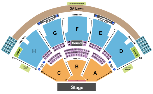 Ruoff Music Center Endstage Tables Seating Chart