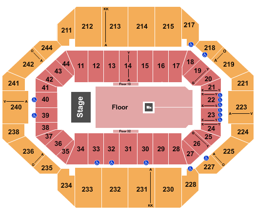 Rupp Arena At Central Bank Center End Stage GA Floor 2 Seating Chart
