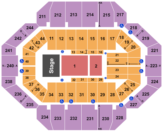 Rupp Arena At Central Bank Center End Stage Seating Chart