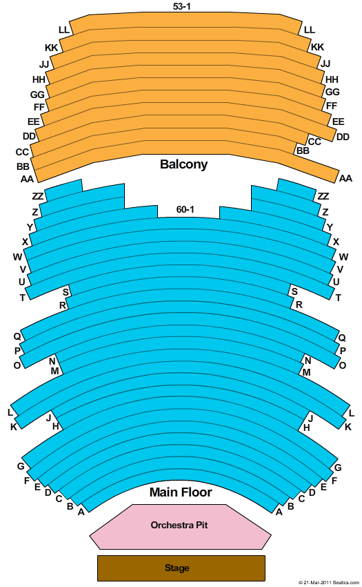 Ice Arena at The Monument End Stage Theatre Seating Chart