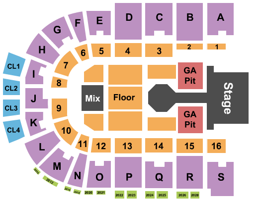Ice Arena at The Monument LUke Bryan Seating Chart