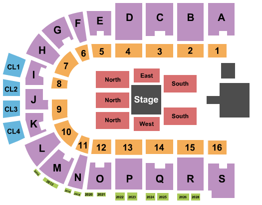 Ice Arena at The Monument WWE Seating Chart