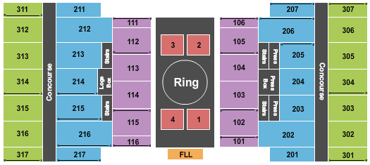 Jersey Mike's Arena Wrestling Seating Chart