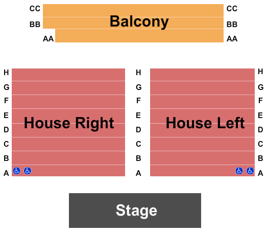 Ruth Page Center for the Arts Seating Map