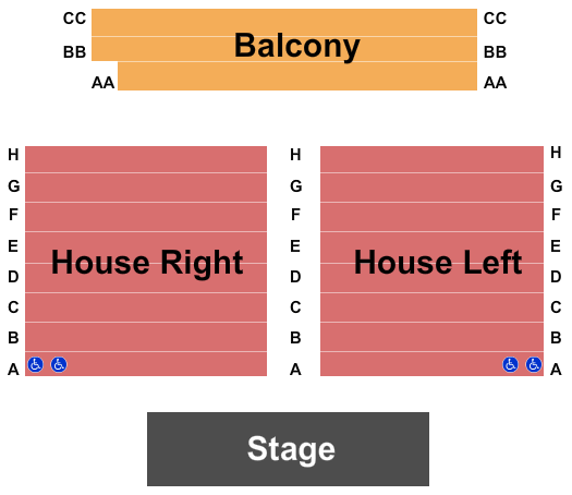 Ruth Page Center for the Arts End Stage Seating Chart