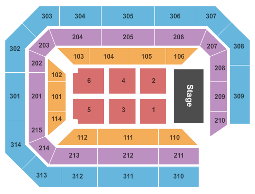 Ryan Center Seating Charts for all 2019 Events. | TicketNetwork™