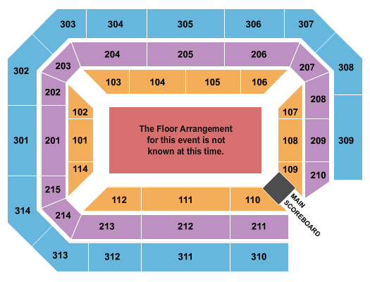 Ryan Center Generic Floor Seating Chart