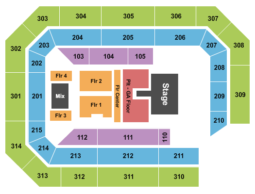 Ryan Center Justin Moore Seating Chart