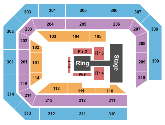 Ryan Center Wrestling 2 Seating Chart