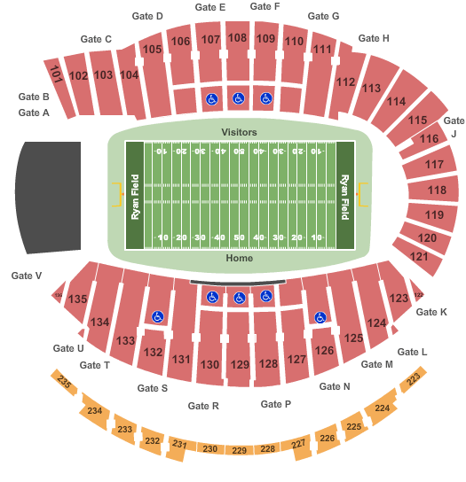 Ryan Field Football Seating Chart