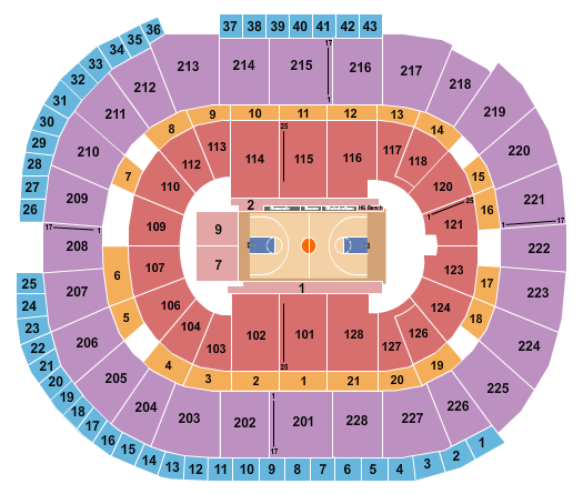 SAP Center Basketball - Globetrotters Seating Chart