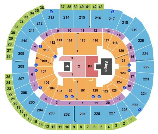 SAP Center Buju Banton Seating Chart