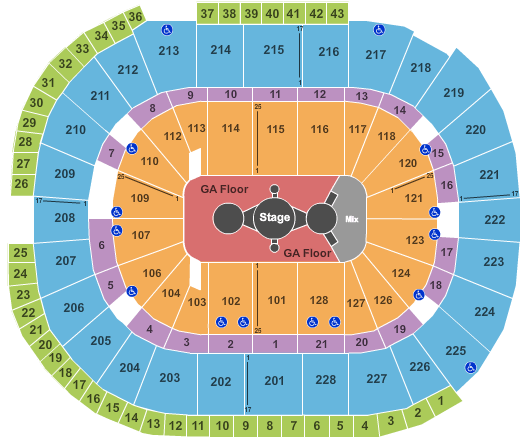 SAP Center Carrie Underwood Seating Chart