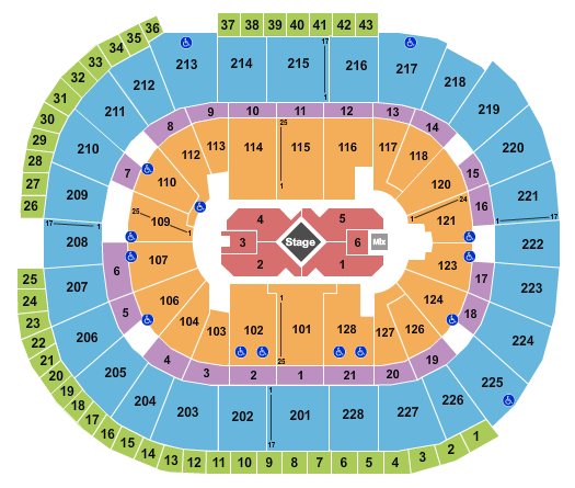 SAP Center Center Stage 2 Seating Chart