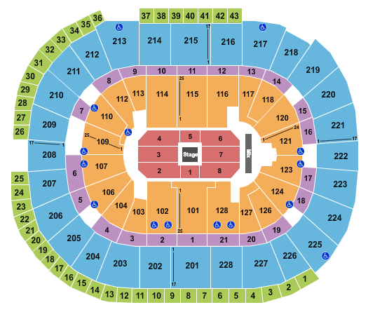SAP Center Center Stage 2 Seating Chart