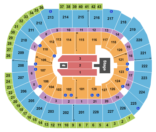 SAP Center Christian Nodal Seating Chart