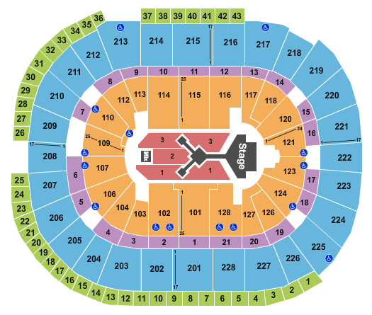SAP Center Dude Perfect 2023 Seating Chart