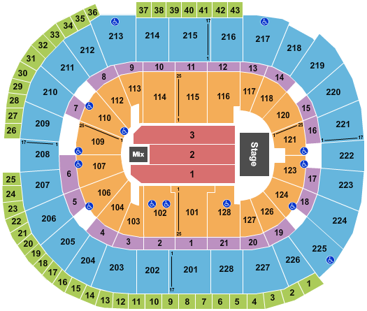 SAP Center Endstage 4 Seating Chart