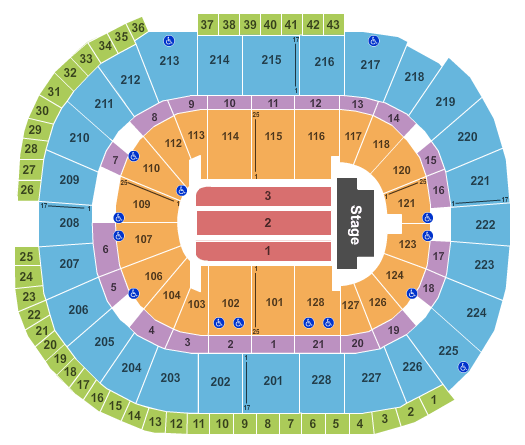 SAP Center End Stage Seating Chart