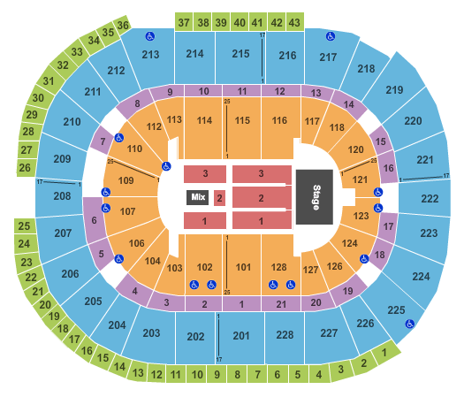 SAP Center Endstage 2 Seating Chart