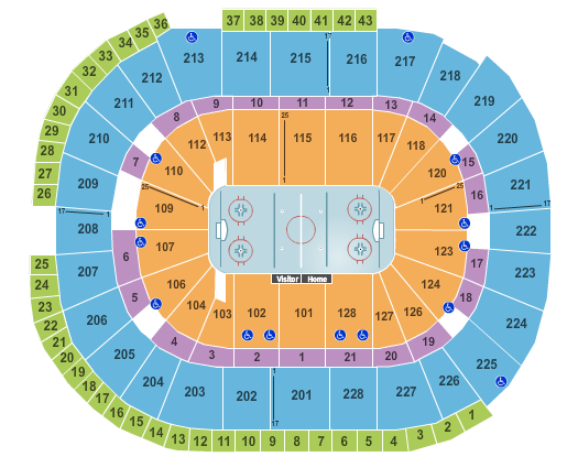seating chart for SAP Center - Hockey - eventticketscenter.com