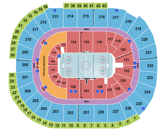 SAP Center Hockey 2020 Seating Chart