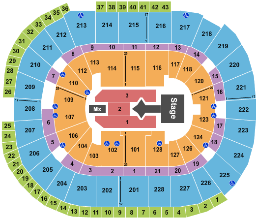 SAP Center Justin Bieber Seating Chart