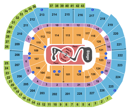 SAP Center Justin Timberlake Seating Chart