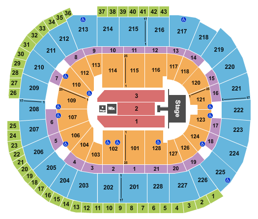 SAP Center Endstage 5 Seating Chart