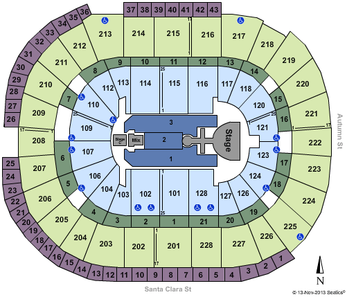 SAP Center Miley Cyrus Seating Chart