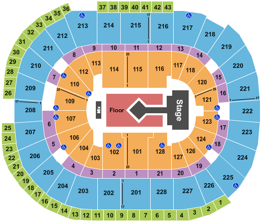 SAP Center NCT 127 Seating Chart
