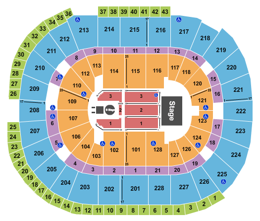 SAP Center New Kids on the Block 2 Seating Chart