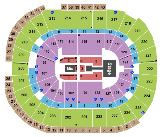 SAP Center Shakira Seating Chart