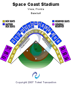 Space Coast Stadium Baseball Seating Chart