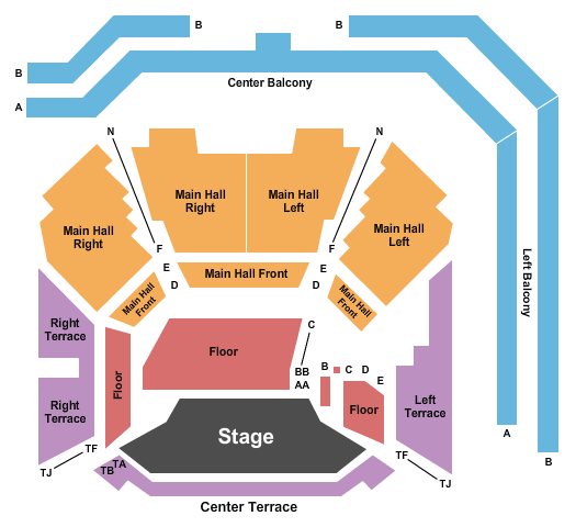 SFJAZZ Center - Miner Auditorium Seating Chart