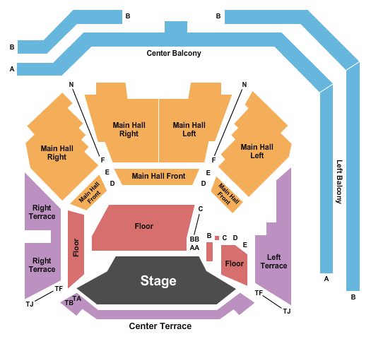 Take 6 SFJAZZ Center - Miner Auditorium Seating Chart