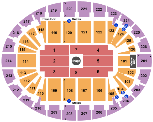 SNHU Arena Center Stage Seating Chart