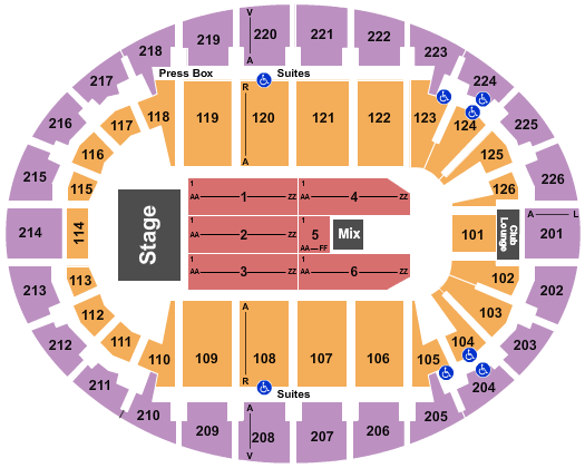 SNHU Arena Chris Young Seating Chart