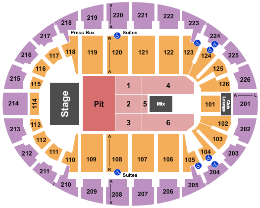 SNHU Arena Endstage Pit Seating Chart