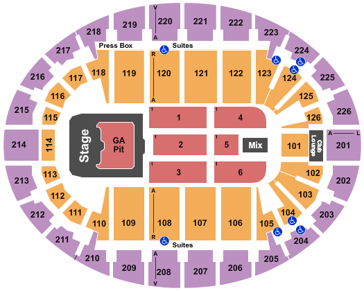 SNHU Arena Eric Church 2019 Seating Chart