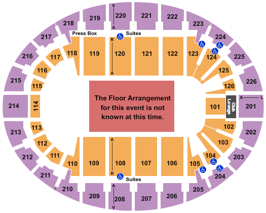SNHU Arena Generic Floor Seating Chart