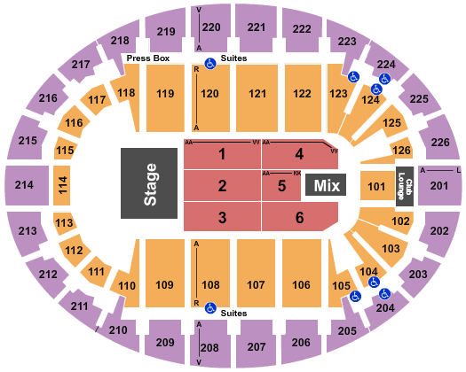 SNHU Arena Josh Groban Seating Chart