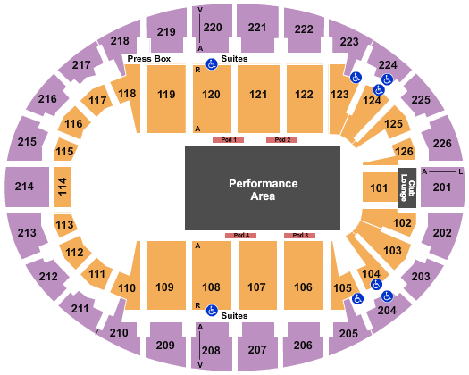 SNHU Arena Jurassic World Seating Chart