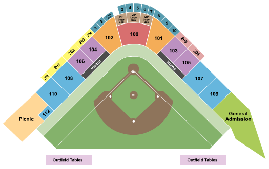 SRP Park Baseball 2 Seating Chart