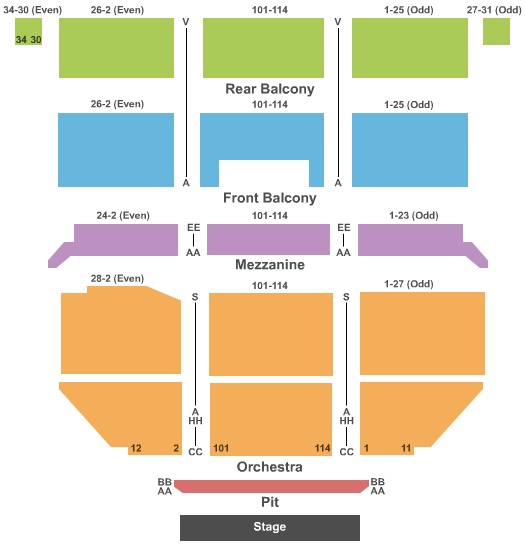Saban Seating Chart