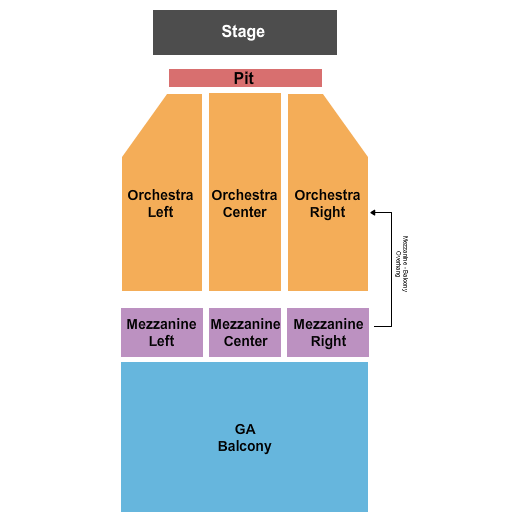 Saban Theatre Endstage GA Balcony 3 Seating Chart