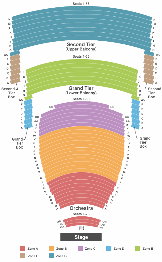 Sacramento Community Center Theater Endstage Theatre IntZone Seating Chart