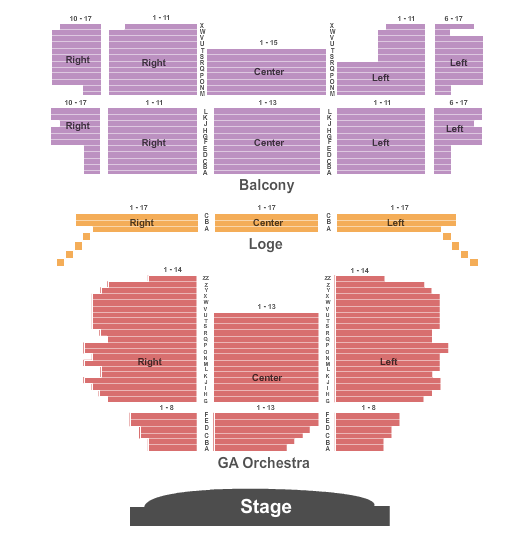 Saenger Theatre Mobile End Stage GA Orch Seating Chart