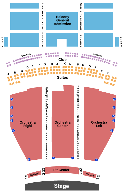 Saenger Theatre - New Orleans Endstage GA Balcony Seating Chart