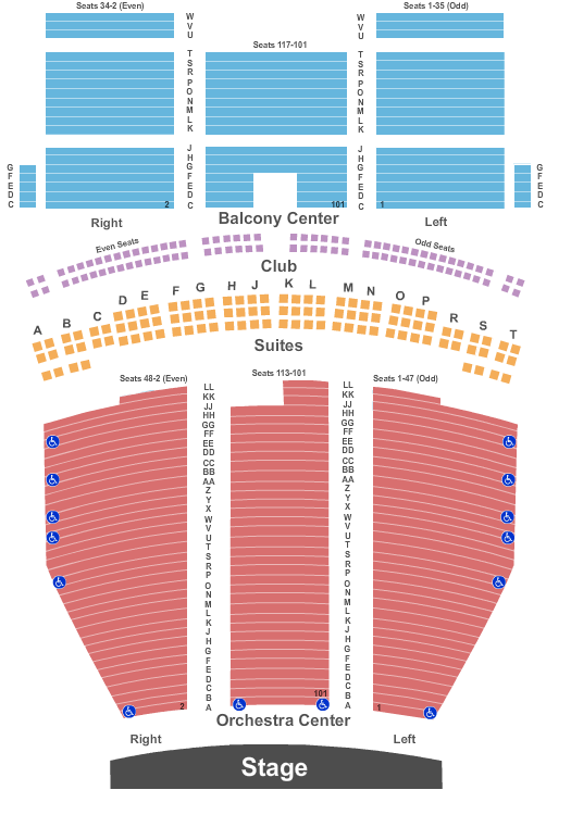 seating chart for Endstage - eventticketscenter.com